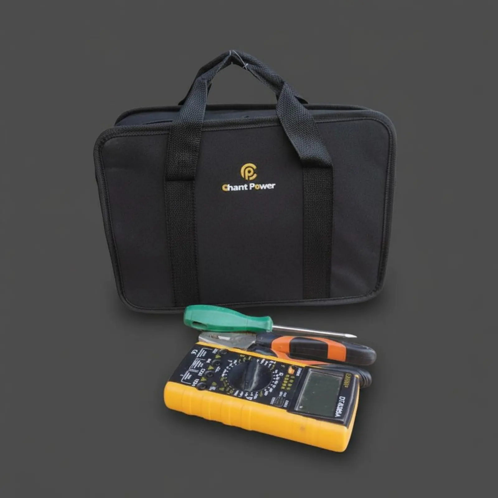 Canvas Tool Bag Versatile Portable Tool Case Multipurpose Utility Pouch Easy-Grab Handle Zippered Hardware Pouch