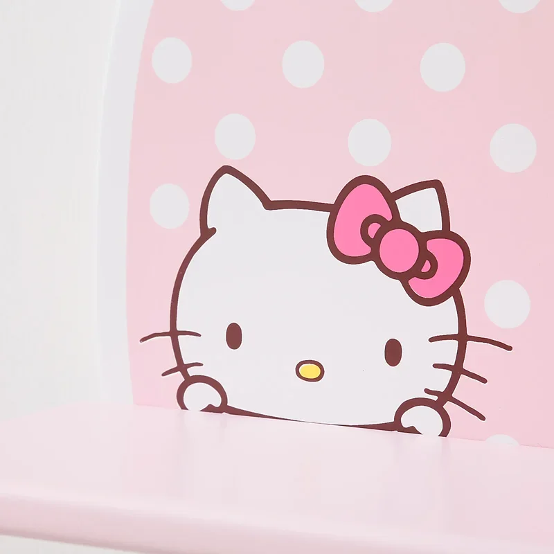 Kawaii Hello Kitty Wood Shelf Anime Cartoon Wall Hanging One-Word Partition Shelf Home Decoration Room Decor for Girl accesorios