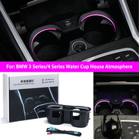 For BMW G20 G22 G80 G82 G42 M2 M3 M4 I3 I4 Car LED Cup Holder Lamp 11 Colors Ambient Decorative Light Accessory for 2/3/4 Series