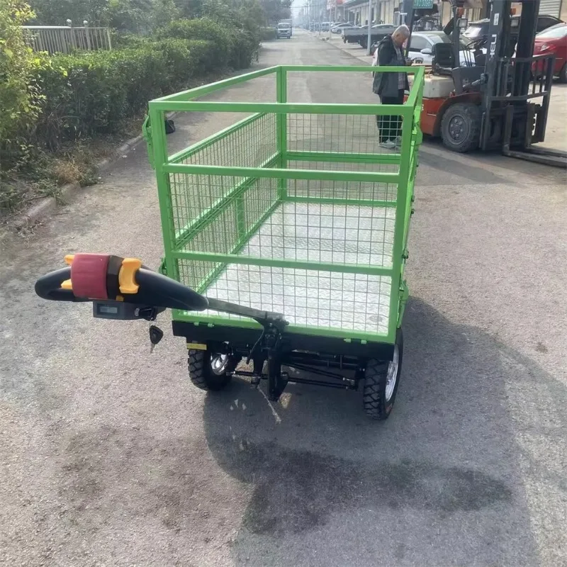 【Best-selling】48V Foldable Flatbed Electric Trolley Cart For Garden Cargo & Utility Trailers