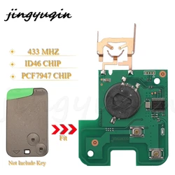 jingyuqin Remote Smart Auto Key Card Electronic Circuit Board 433Mhz ID46 PCF7947 Chip For Renault Laguna Espace Vel-Satis