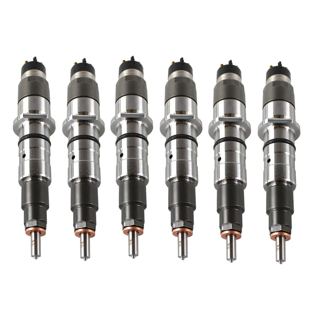 6pcs Common Rail Injector 0445120059 0445120231 6754-11-3010/ -3011/-3012/-3013 for Komatsu PC-8 Excavator Cummins Hyundai Iveco