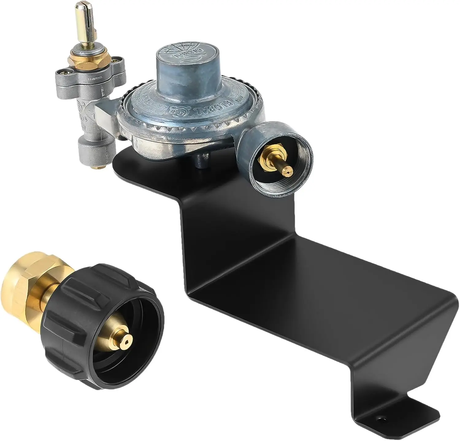 1pc 80477 Propane Low Pressure Regulator with Refill Adapter Replacement for Weber Q100 and Q120 Series Grills