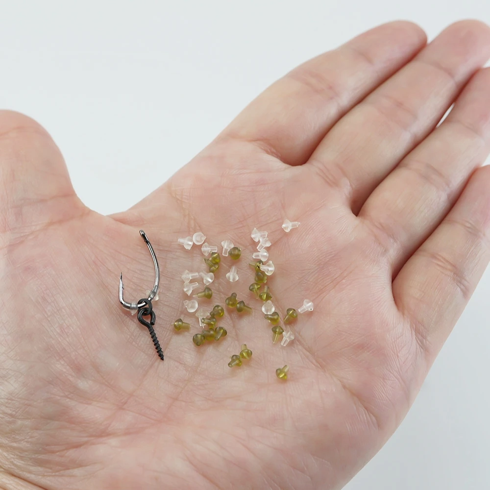 50 قطعة اكسسوارات صيد سمك الشبوط المطاط الصيد الحفارات خطاف الصيد سدادة محطة معالجة الملحقات