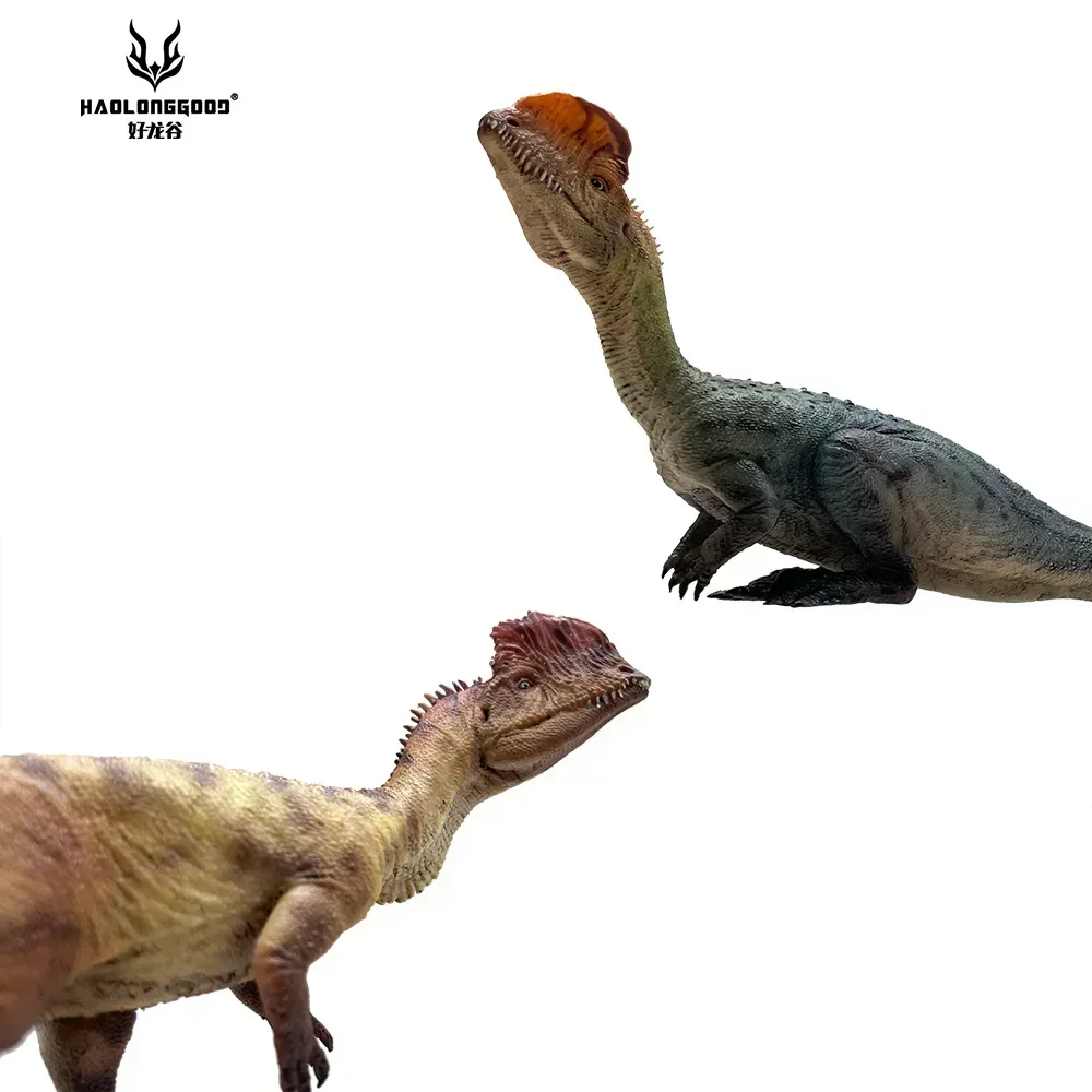 2 unids/set 1:35 HAOLONGGOOD Dilophosaurus dinosaurio juguete prechenio modelo Animal