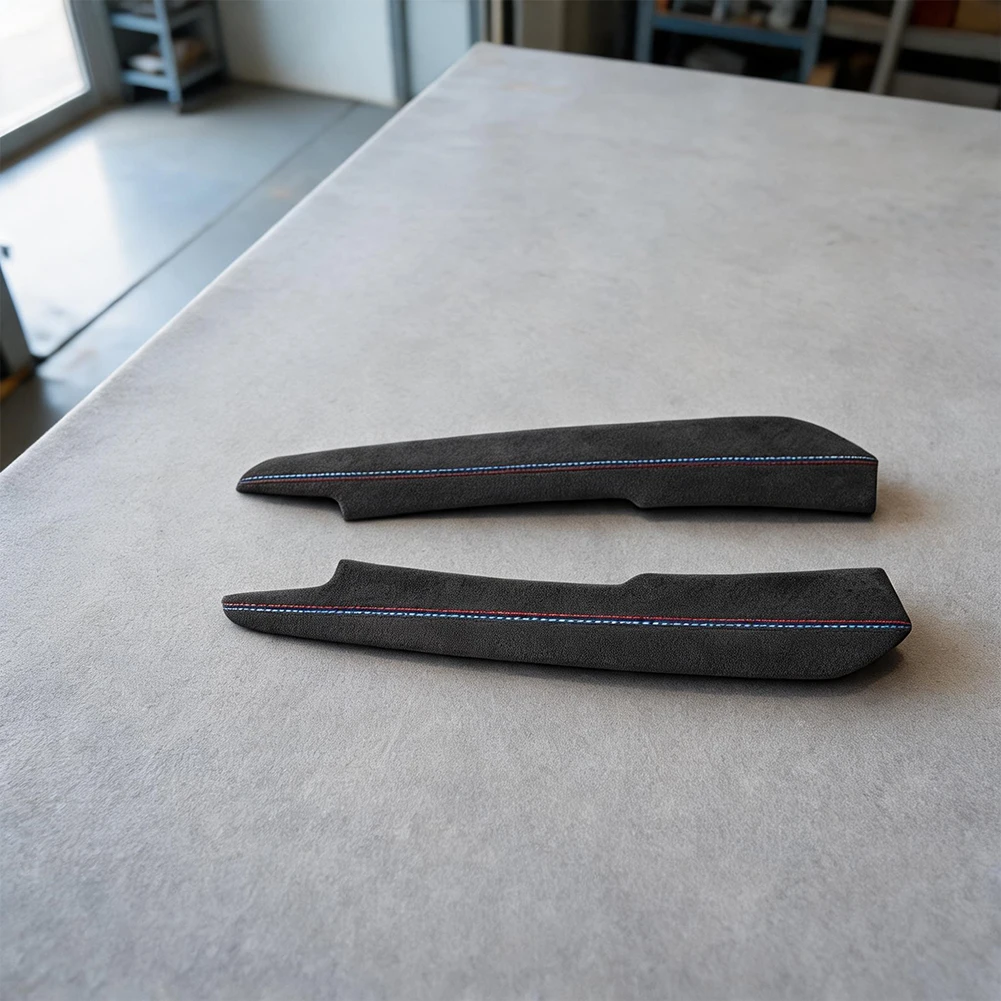 Trim Strips for Center Console Gear Side on For BMW X5 F15 2014-2018 Featuring Suede Texture and Stitched Design