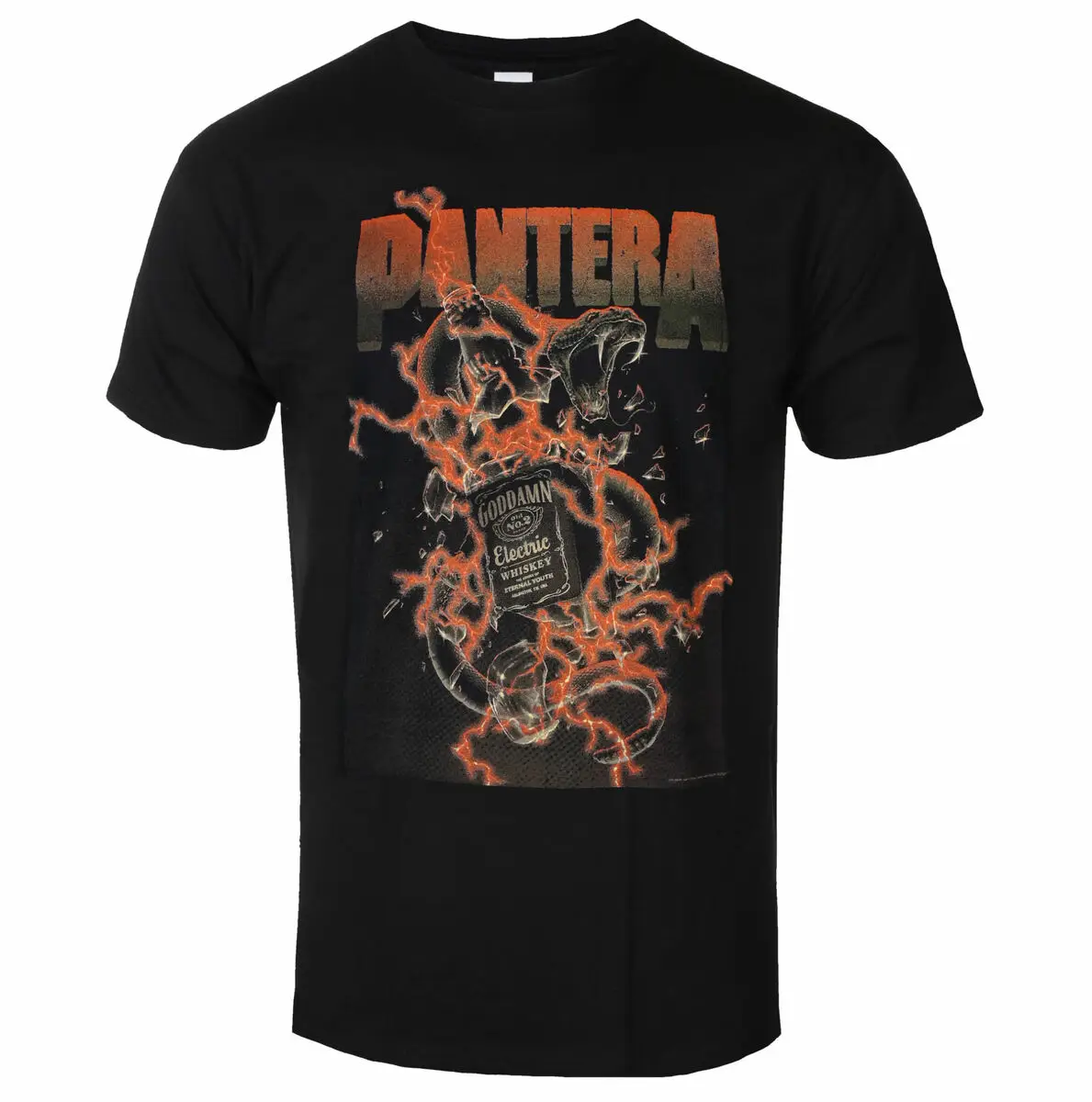 

Men's T-shirt Pantera - Goddamn Whiskey - Black - Rock OFF 2026 Summer Pure Cottons High-end Luxury Unisex Style