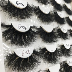 RED SIREN 1 Pair 25mm Mink Eyelashes Fluffy Lashes Dramatic Messy Long False Eyelashes Makeup Wholesale 25mm 3d mink lashes