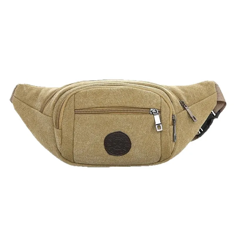 Men's Belt Bag Multi-Purpose Package Wear-Resistant Canvas Sports Outdoor Leisure Large Capacity Business Checkout bag