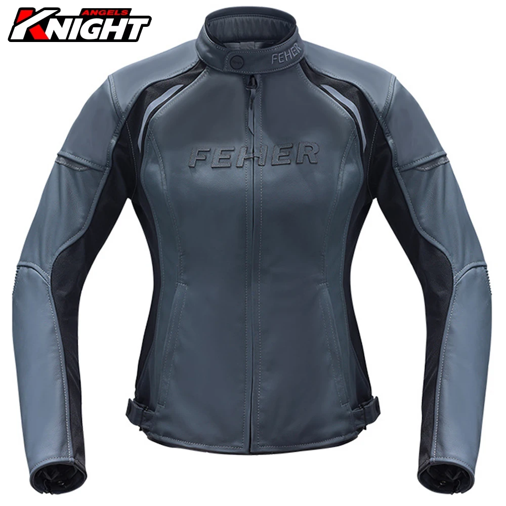 

Motorcycle Lady's Riding Leather Jackets Women Motorcyclist Street Gear Protective Gear Windproof Racing Jacket Slim Fit Jackets