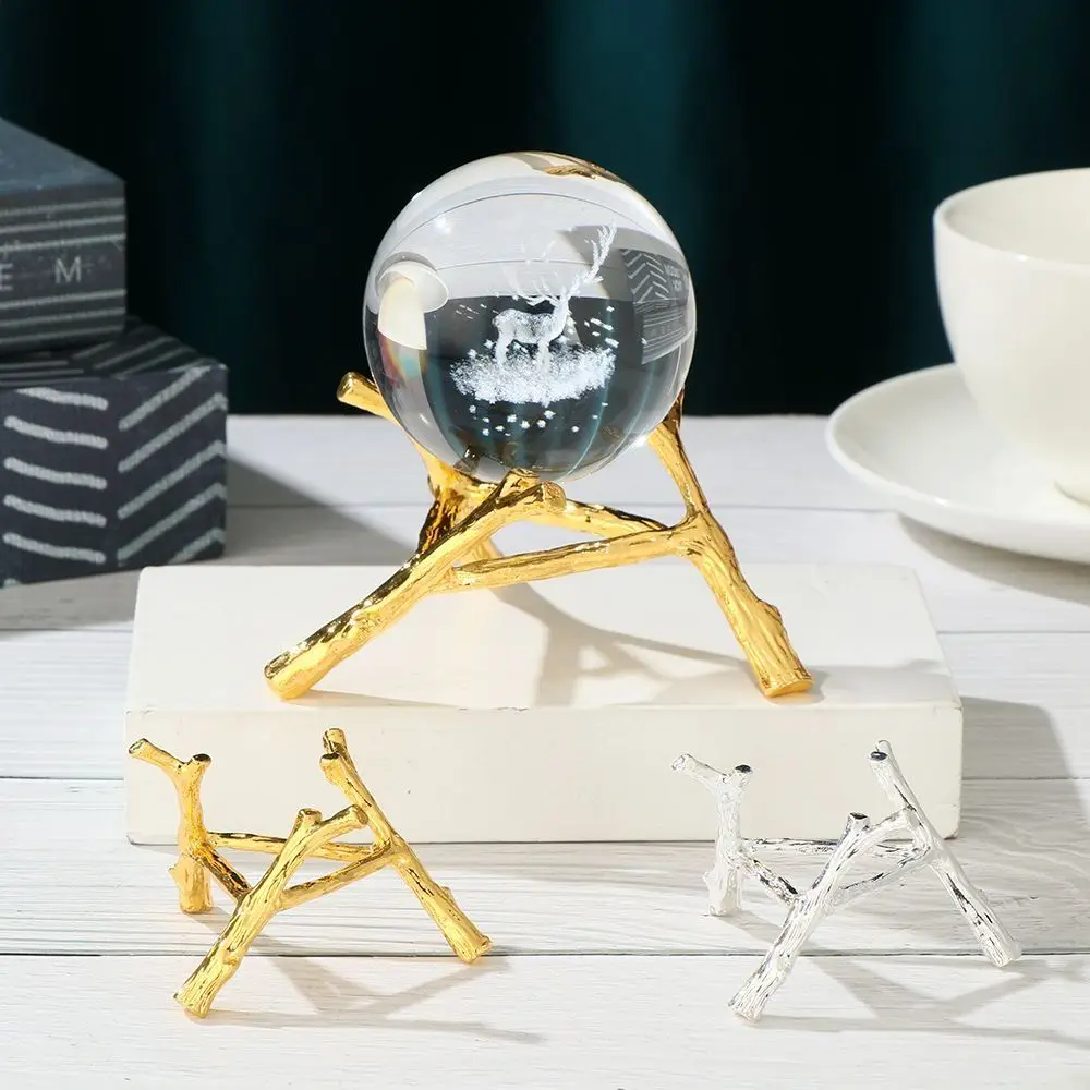 Metal Support Craft Gift Metal Branch Stand Home Decoration Crystal Ball Display Base Sphere Holder