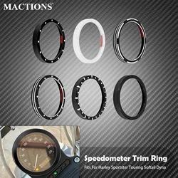 Motorcycle Black/Chrome Speedometer Trim Bezel Burst Cover Aluminum For Harley Sportster XL 883 1200 Dyna Softail Touring Trike