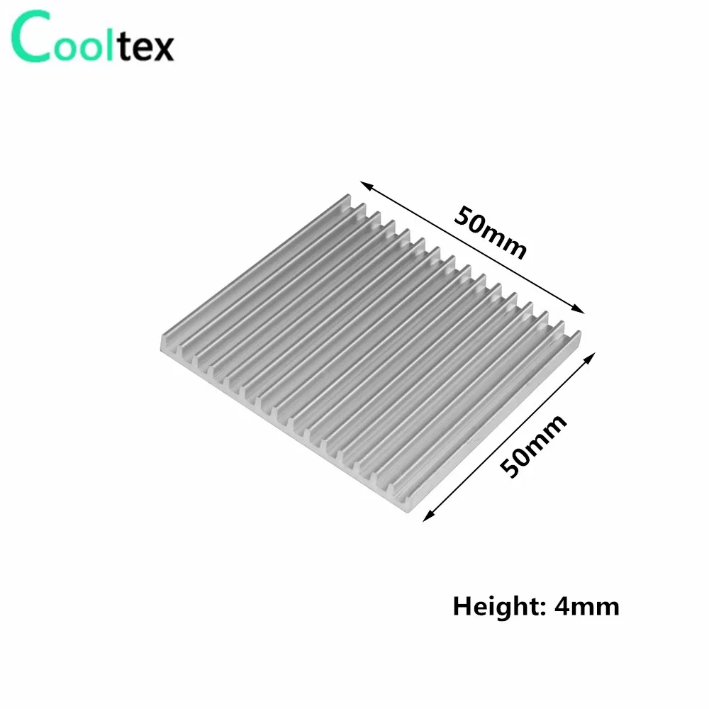 20pcs 50x50x4mm Aluminum Heatsink heat sink Cooling for Electronic Chip Heat Dissipation With Thermal Conductive Tape