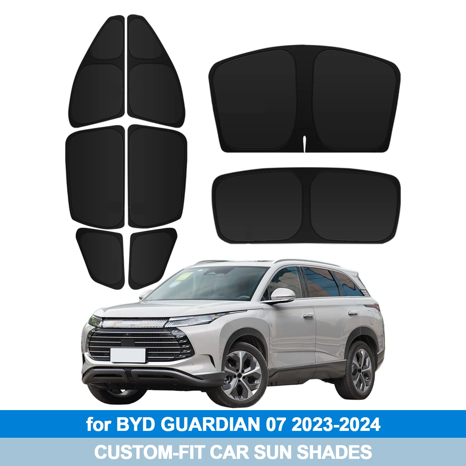 

For BYD GUARDIAN 07 2023-2024 Windshield Sun Shade Side Window Shades Cover Sun Visor Shield Privacy Protection