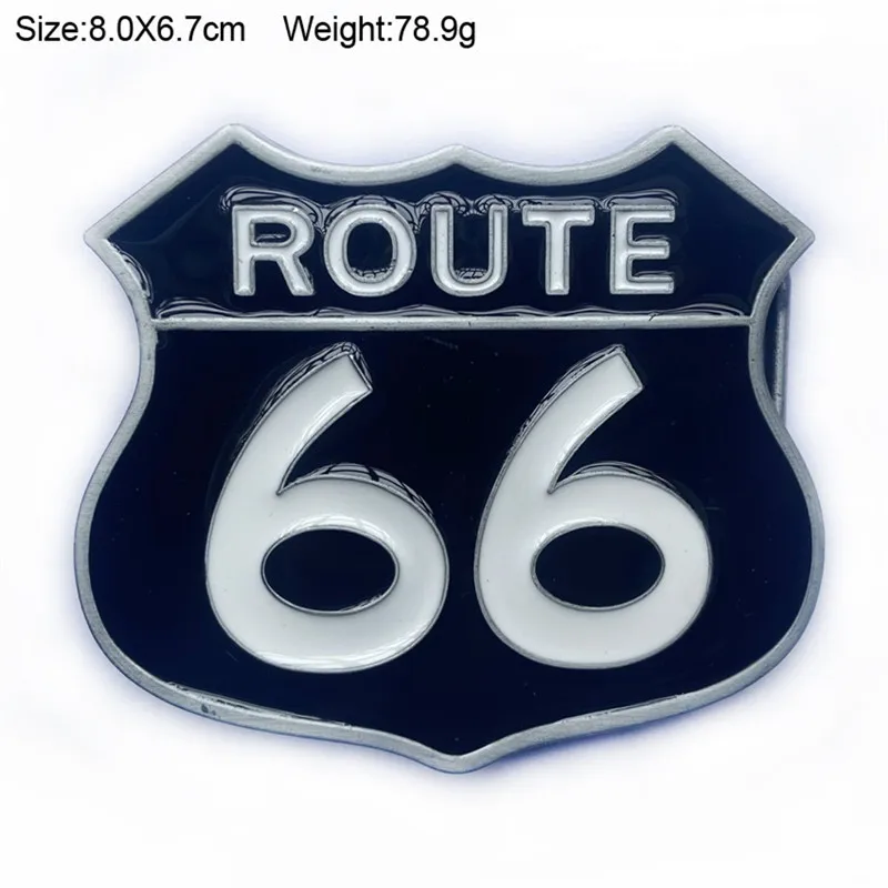 ROUTE 66-Fivela do cinto casual, estilo ocidental, moda