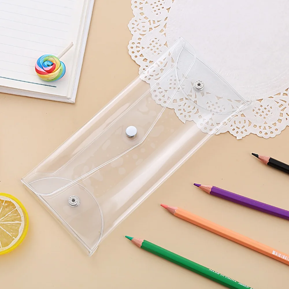 Transparent Pencil Bag Multi-functional Stationery Pencil Case Large-Capacity Stationery Bag Office School Supplies