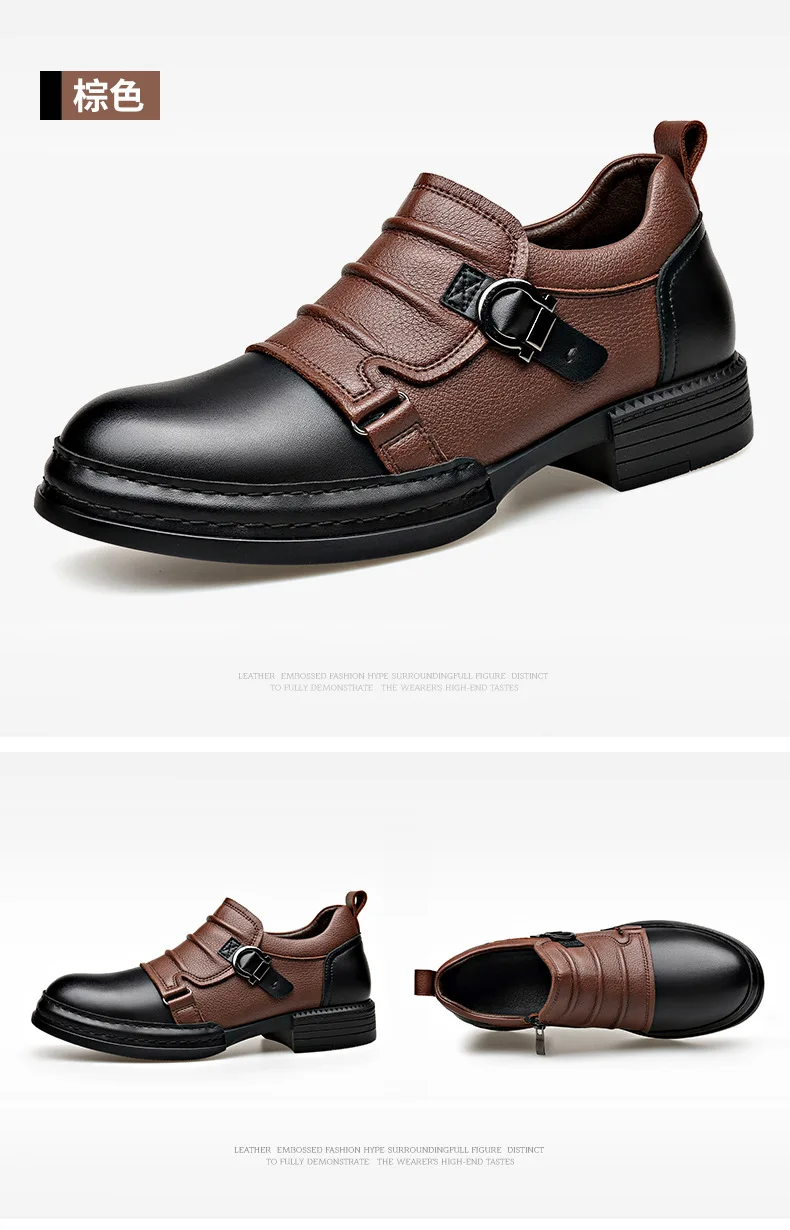 Spring Autumn New Retro Ankle Boots for Men Zipper Designer Genuine Leather Boots Male Fashion High Quality Platform Shoes Man