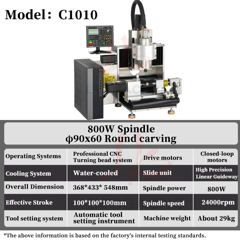 LY C1010 Desktop Small Bodhi Seed Fruit Core Carving Engraving Machine 4 Axis For Wood Carving Jewelry Tooth Handle Grinding