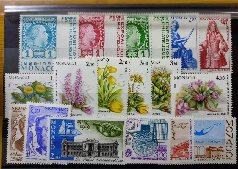 

Monaco, 1985, Annual Stamps, Real Original Post Stamps for Collection, MNH