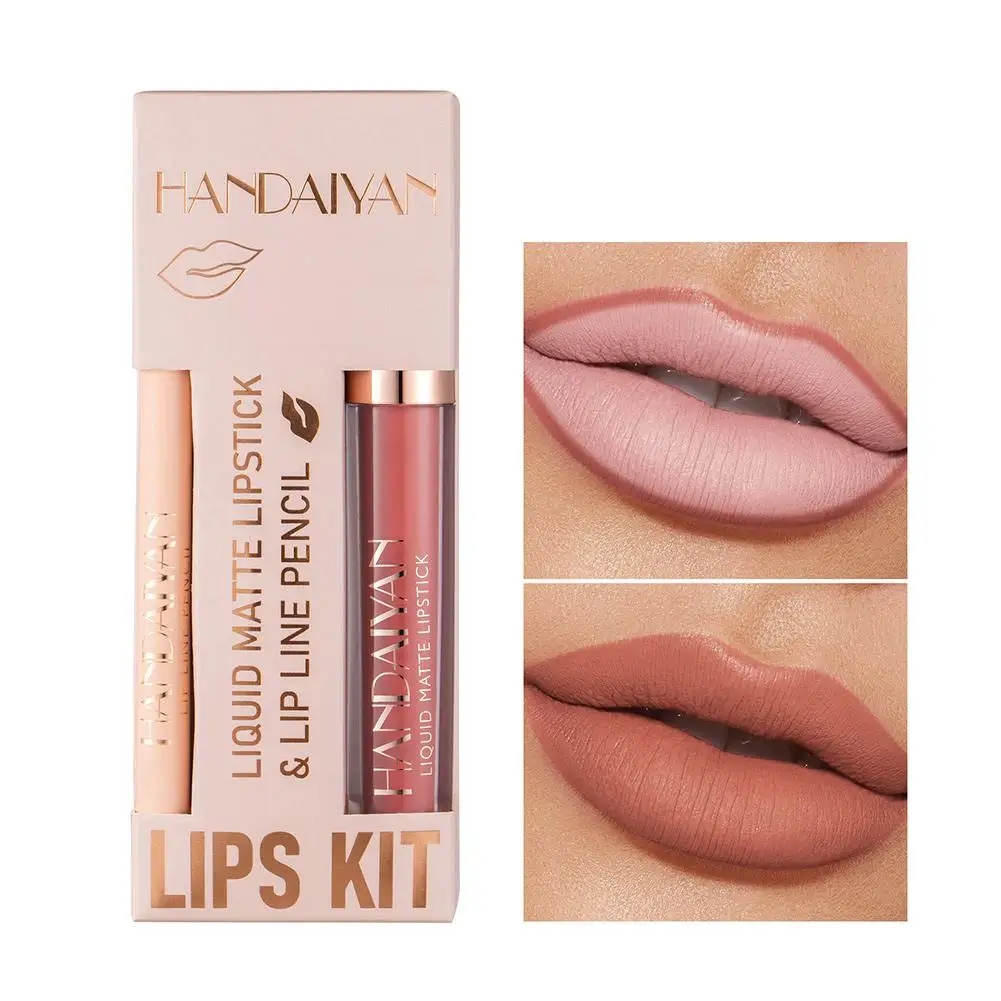 12 Kleuren Matte Nude Brown Lipliner Potlood Lipsticks Make-Up Niet-Plakkerige Rode Sexy Lipgloss Contour Waterdichte Kit Tool Lip Ve K3a4