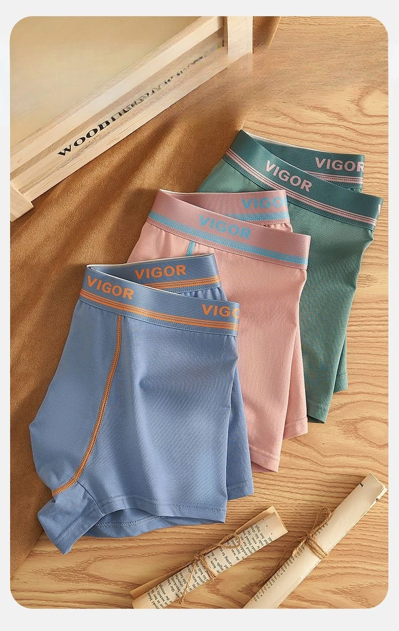 Men's Underwear Cotton Antibacterial Boxers Young Men's Boxers Boys Growth Period Shorts Head Comfortable and Breathable Shorts