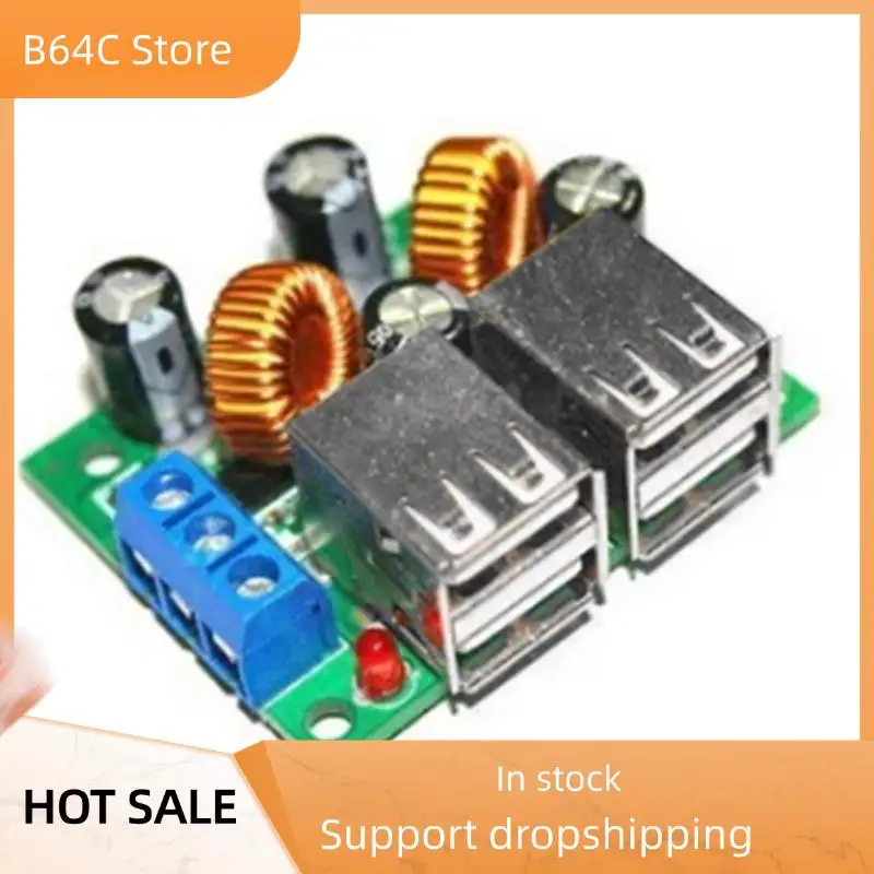

B64C A5268 Step-Down Power Supply Converter Board Module 4 USB Port DC 12V 24V 40V To 5V 5A For MP3/For MP4 Phones For Car Equip