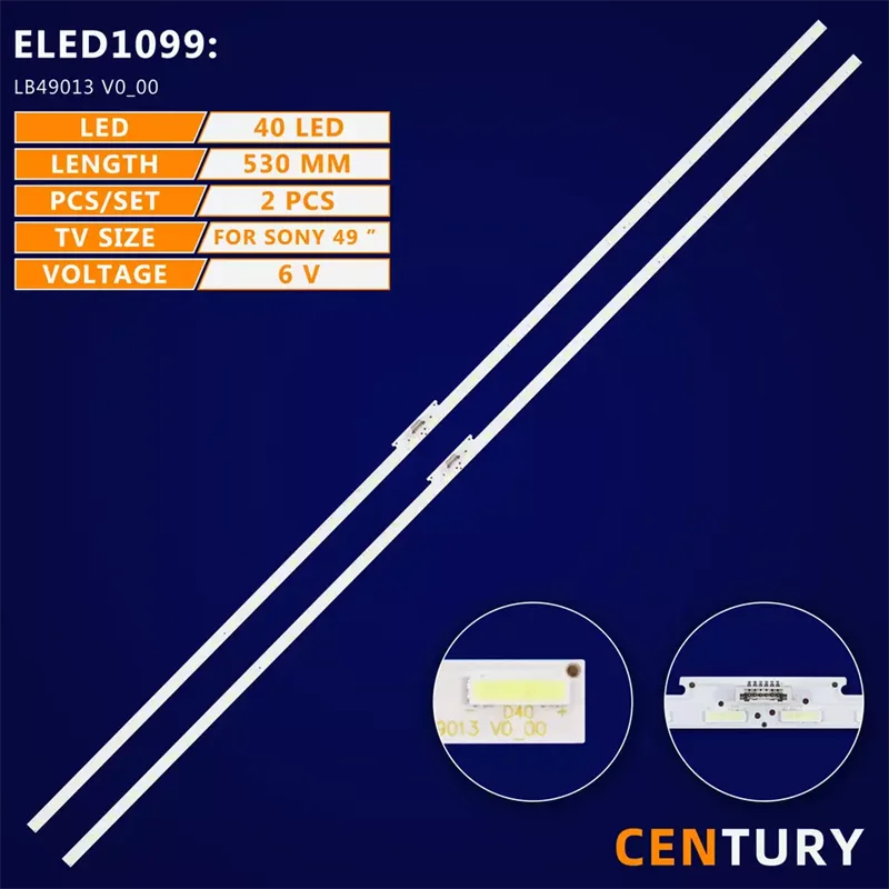 10kit LED backlight strip for LB49013 V0_00 / 779000 DFD-8 / E_R620006265C49F3AD04MC  KD-49X8000E / KD-49X7500F