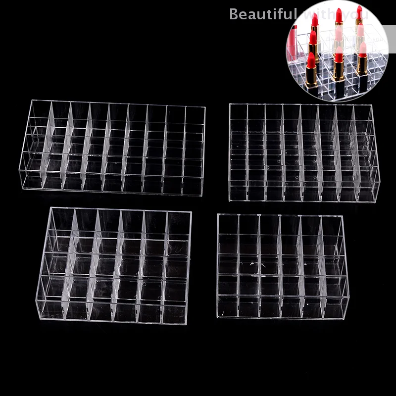 24/36/40 口紅ホルダー ディスプレイスタンド 化粧品オーガナイザー メイクアップケース アクリル
