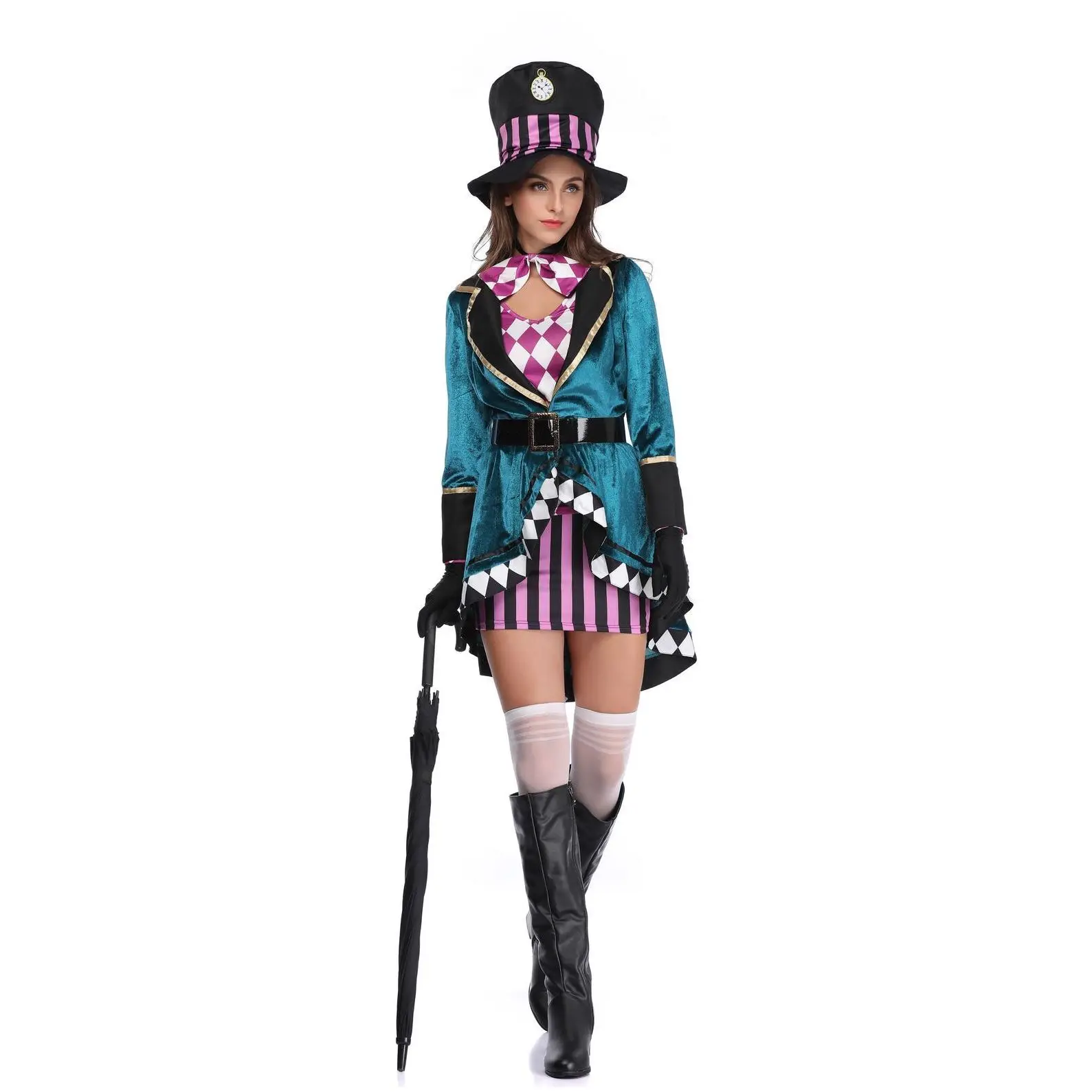 할로윈 앨리스 매드 해터 성인 마술사 공연 의상 나이트클럽 동물 트레이너 무대 공연 의상 전통 중국 오페라 여성복