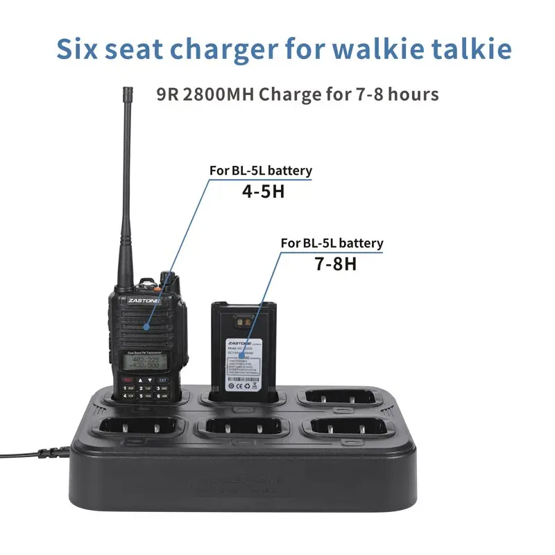 Baofeng 9R Six Way Charger Multi Unit Walkie Talkie 6-way Charger For UV-9R UV-9RPlus UV-9RPRO GMRS-9R UV-82WP UV-5s