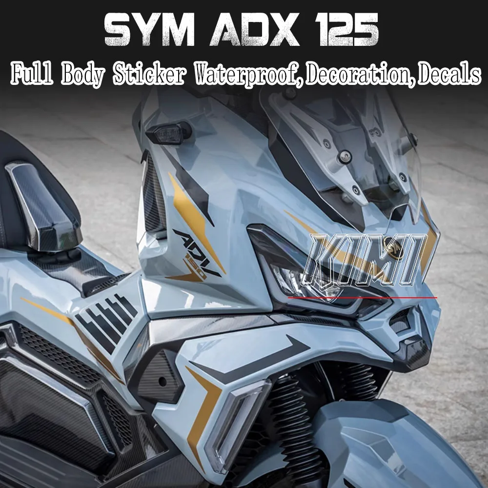 

For SYM ADX 125 ADX125 Motorcycle Waterproof Fairing Body Sticker Decorative Fuel Tank Pad Decals Kit Protector Accessories