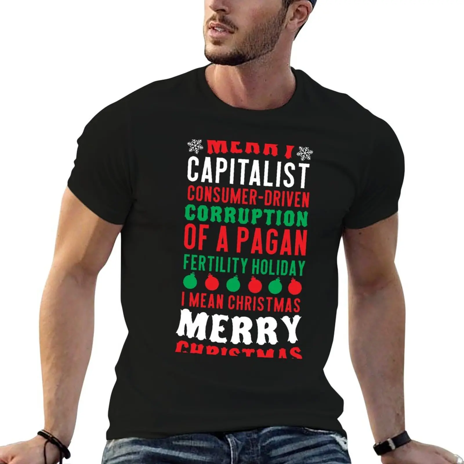 Merry Corruption Of A Pagan Holiday T-Shirt Fashion Pattern Printed Tee Shirt