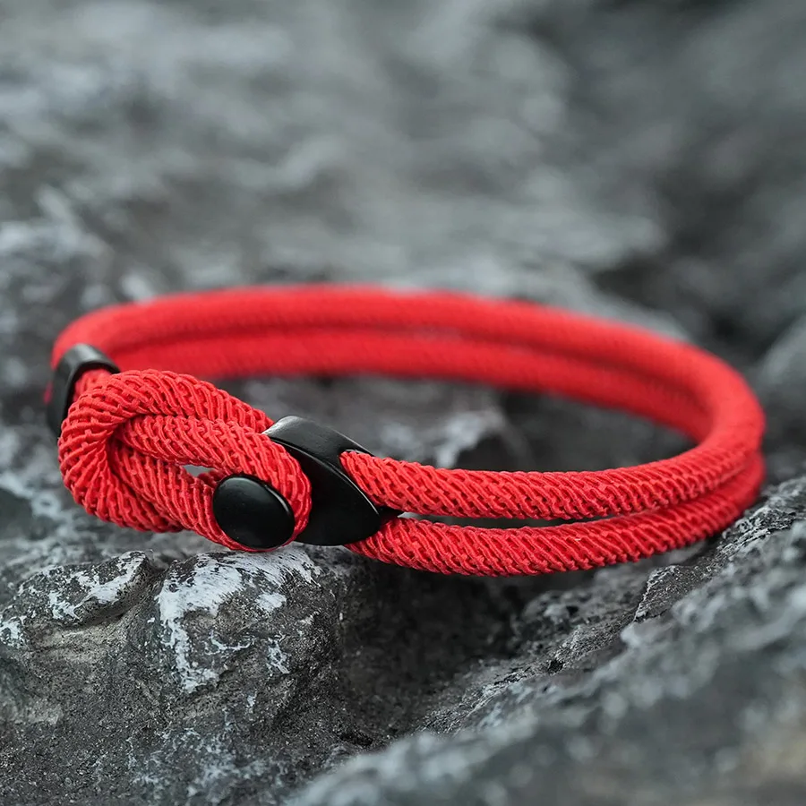 Fashion Milan Rope Bracelet Men Apparel Accessories Double Layer Easy Hook Braclet Adventure Sports Huaband Gift Jewelry Pulsera