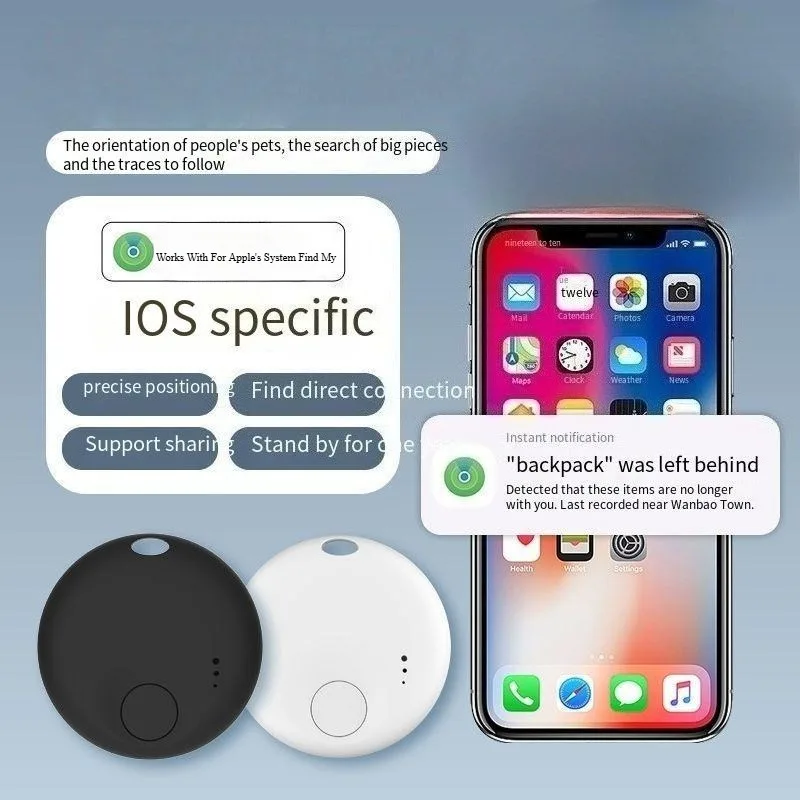 

Mini Smart Airtag Locator For Apple Bluetooth Tracker Find My Phone Product Anti-lost Tags Keys Pets Luggage Elderly Kids
