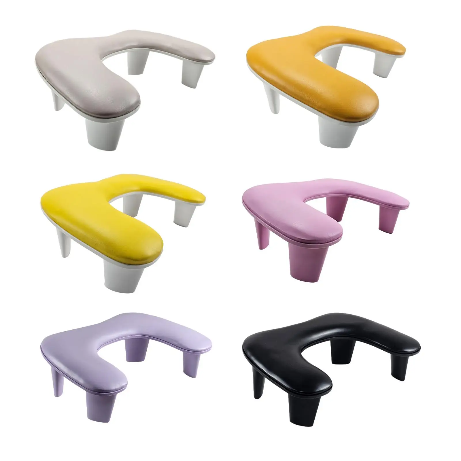 U Shape Arm Rest Nail Arm Rest Stand Manicure Nail Hand Rest Pillow Cushion Non Slip for Home DIY Salons Personal Nail Art Tech