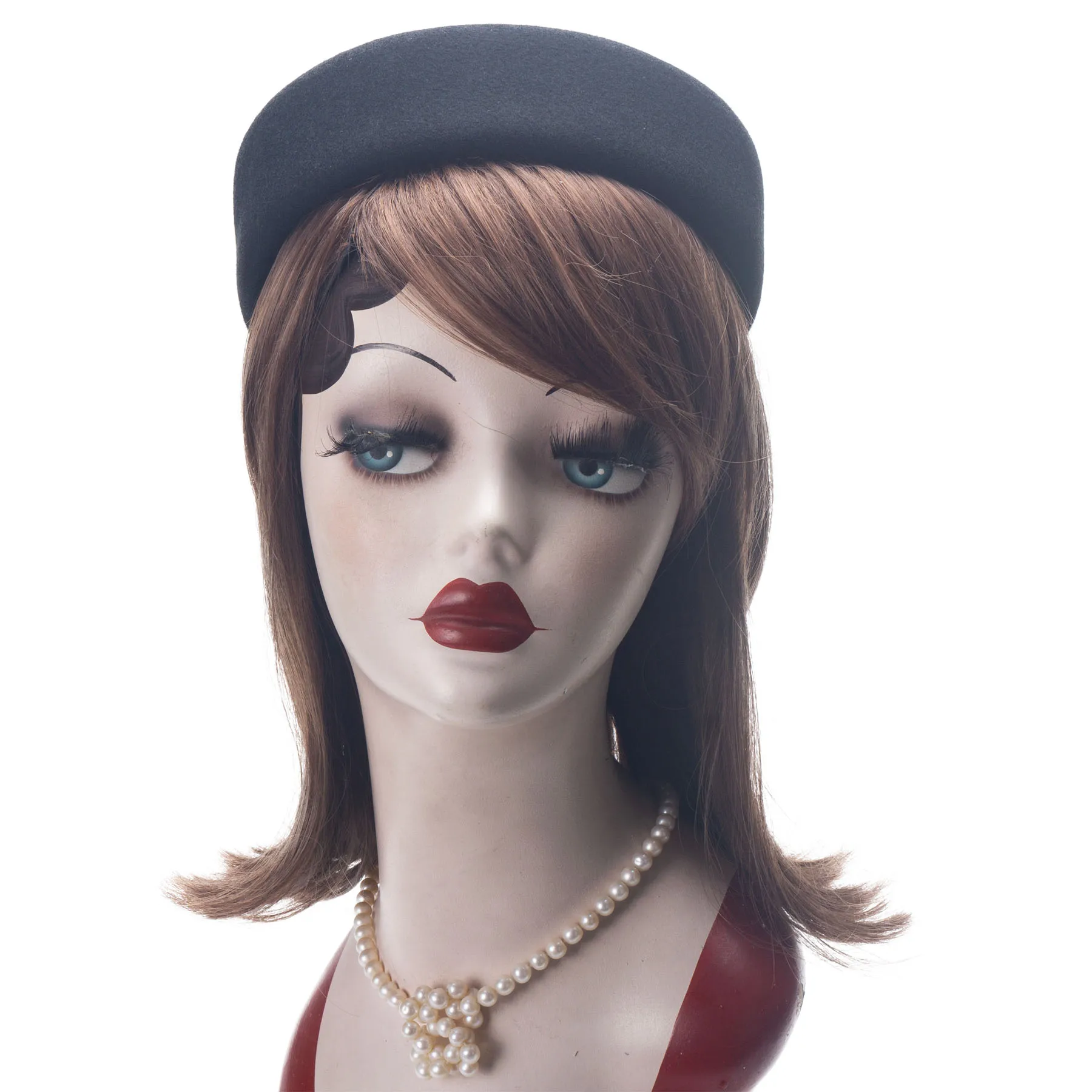 Lawliet koło kobiety chluba wełniane kapelusze filcowe Pillbox kapelusze Fascinator dla kobiet Millinery dostaw kapelusz baza koktajlowe nakrycia głowy — zdjęcie 6