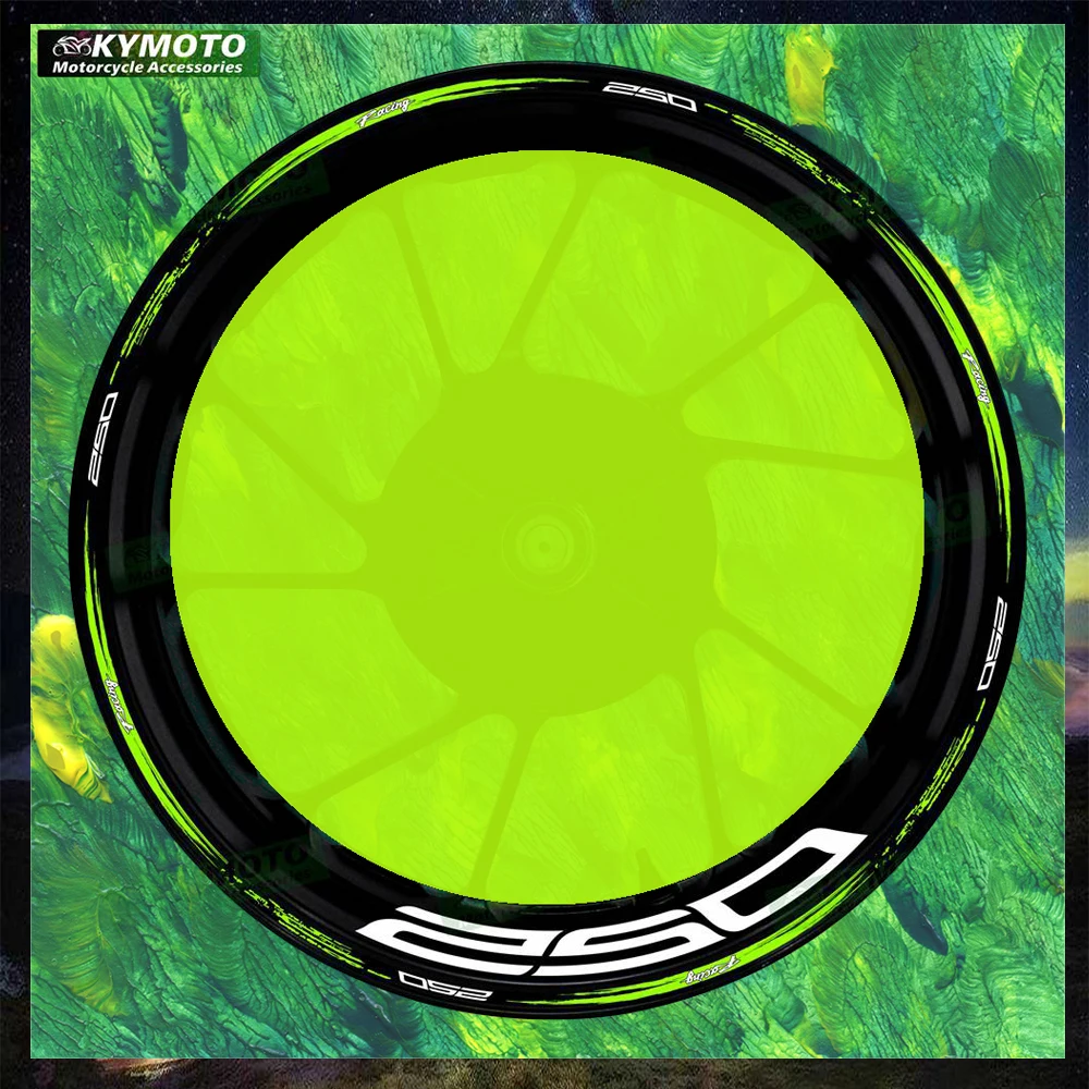 

Аксессуары для мотоциклов Z250 Z 250, 17-дюймовые наклейки на передние и задние колеса, модифицированные светоотражающие наклейки на обод колеса, украшение
