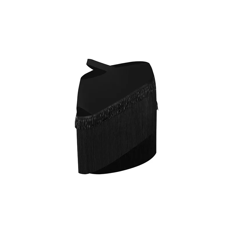 ZYM personalizzata Mezza gonna tubo con perline splicing cavo vestito da ballo latino pratica quotidiana uniforme da donna con spacco laterale