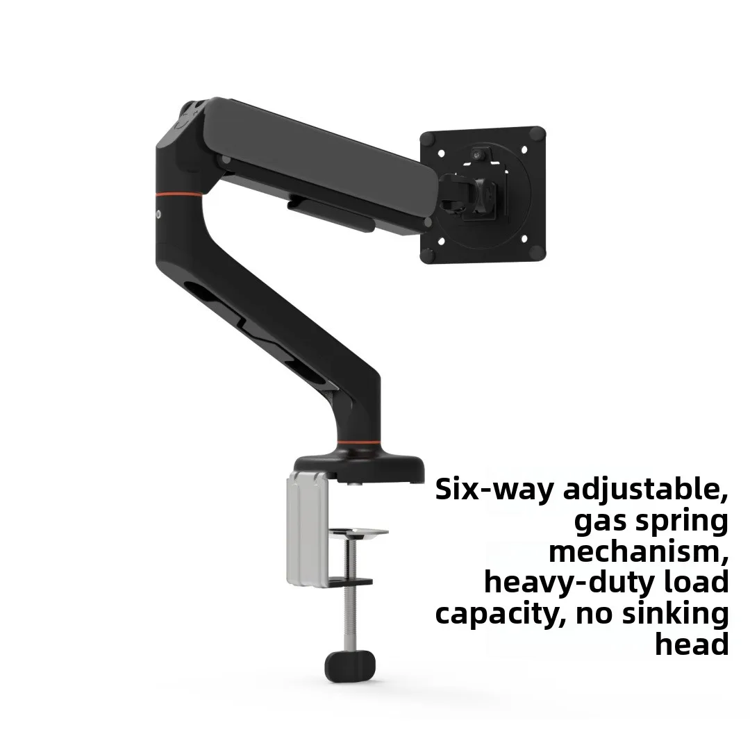 Gas Spring Monitor Arm Laptop Tray Inch Screens Single Dual Screen Desk Mount Degree Rotation Clamp Or Grommet Installation