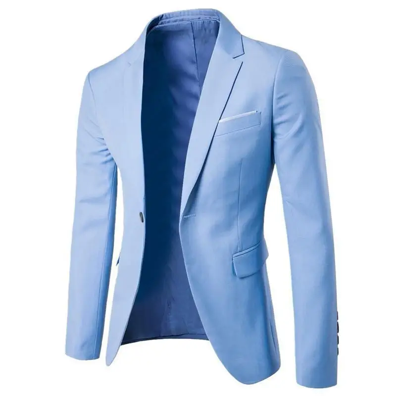 Fashionable Korean Style Men's Wedding Suit Jacket Special Wide Fit Double Slit Regular Thickness Summer Collection Button Cl...