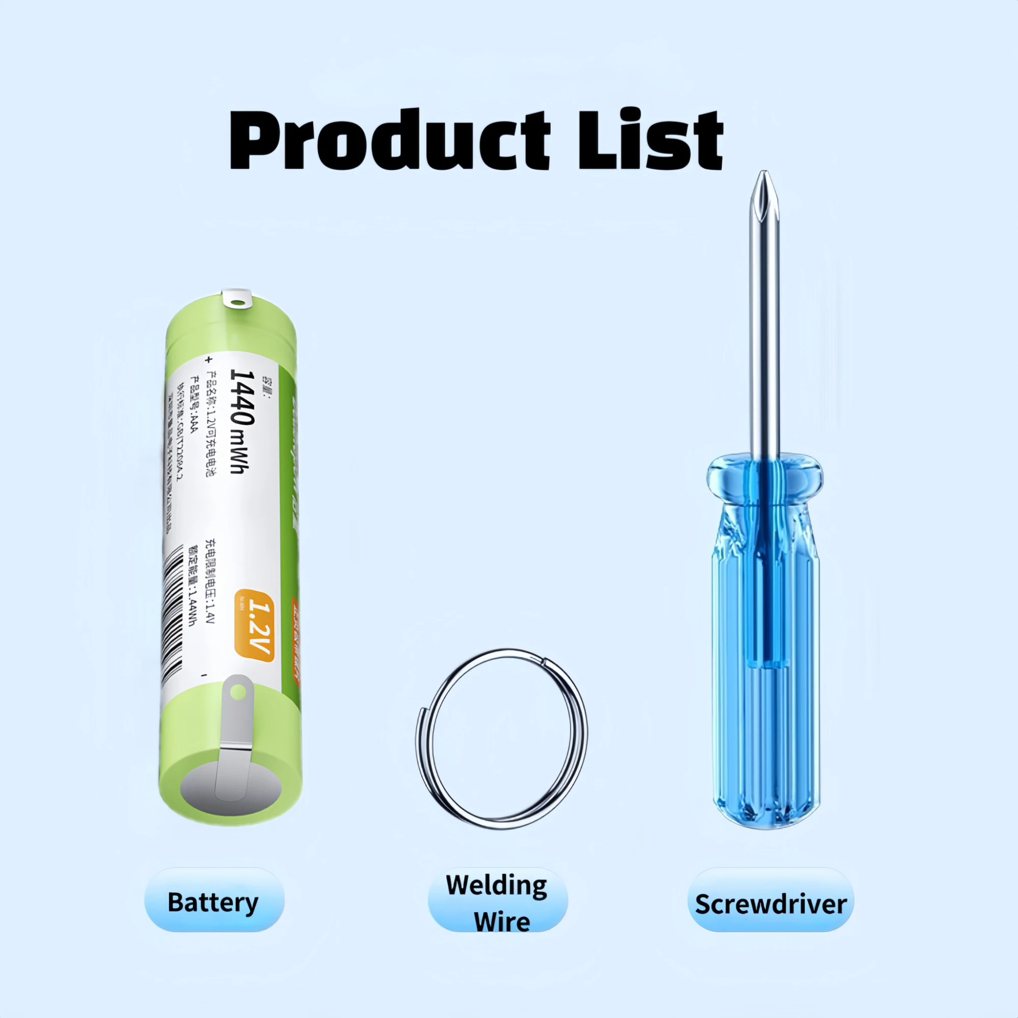 Batería recargable AAA 1,2 V 1440mWh NI-MH con pestañas de soldadura para afeitadora cepillo de dientes eléctrico aspiradoras micrófono cámara espía
