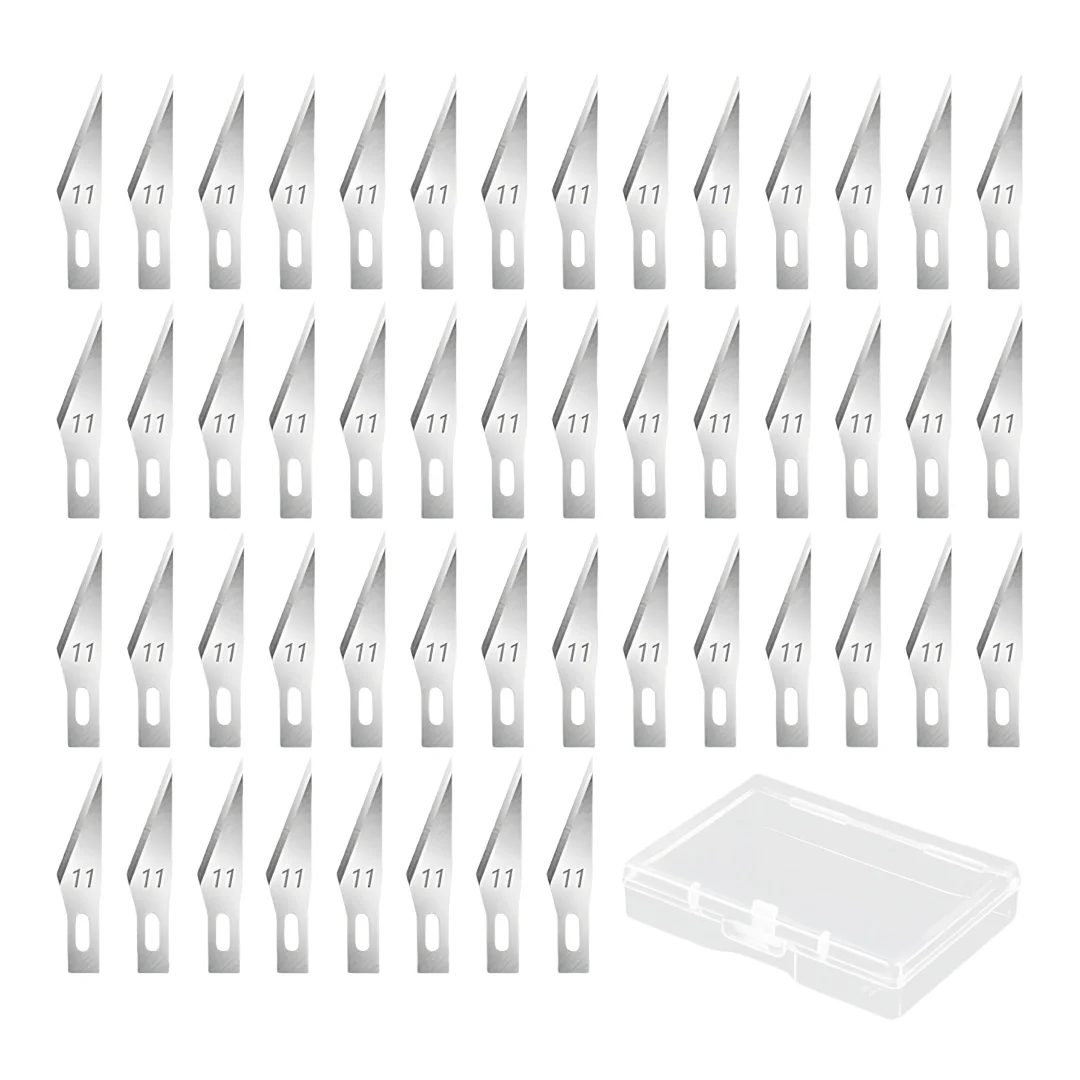 

11#Engraving Blades Set High Carbon Steel Carving Blades Dental Gypsum Resin Leather Wood Knife DIY Craft Sculpture Cutting Tool