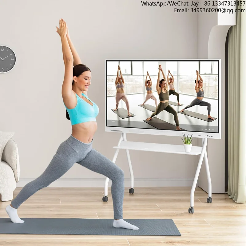 

86-дюймовая 4K 4-точечная мультисенсорная интерактивная смарт-доска, беспроводные инструменты для аннотаций для делового обучения в классе, беспроводная связь