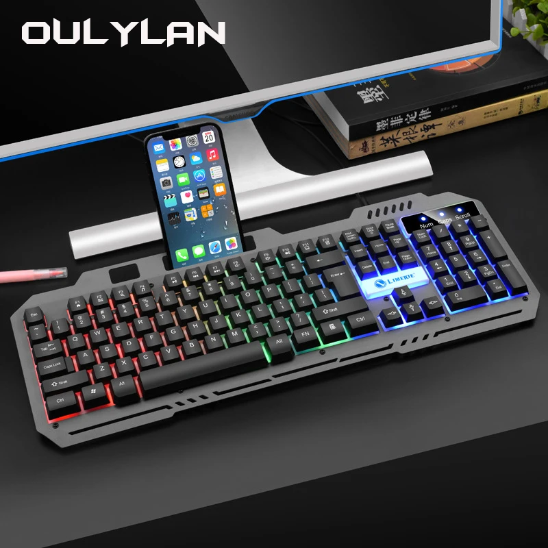 Imagem -03 - Touch Wired Teclado e Mouse Grupo Led Luminoso Esports Desktop Computador Laptop Office Game T25