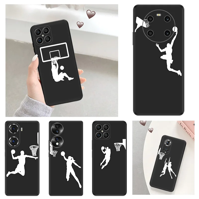 Soft Anti-Drop Phone Case For Honor X7b X6 70 90 X8 b X9A X9B Magic5 Pro Basketball Shot Dunk Sports Pixel 8A 7A 6A 6 7 8 Cover