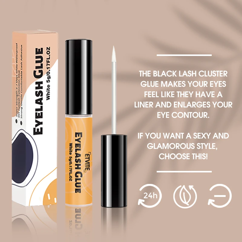 Lash Glue Korean White Glue Long Lasting Lash Glue Waterproof for Individual Cluster Lashes Glue Latex Free