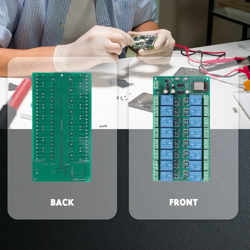 ESP8266 WIFI 16 Channel cite la puissance de conseil de développement de ESP-12F technique, technologie de citations de 16 voies, mode d'alimentation 12V