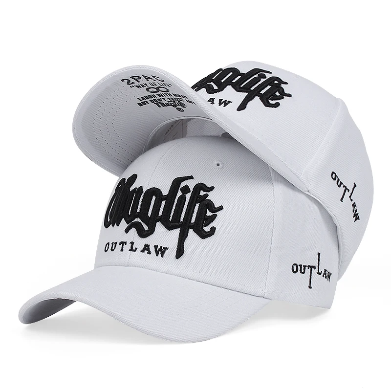 Fashion Fastball CAP Thuglife Embroidery Hiphop Baseball Cap Snapback Hat Adult Outdoor Adjustable Casual Sun Casual Cowboy Hat