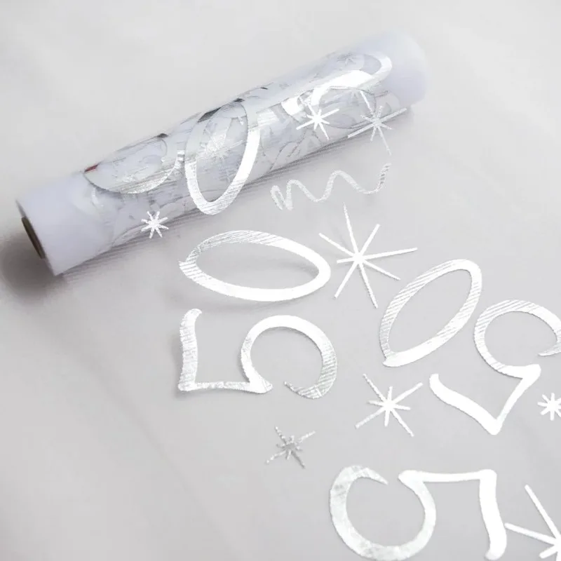 Rouleau de chemin de Table en argent 3M, décor de chemin de Table pour 20 30 40 60e anniversaire, fournitures de fête de Table pour 18 20 30 40 60