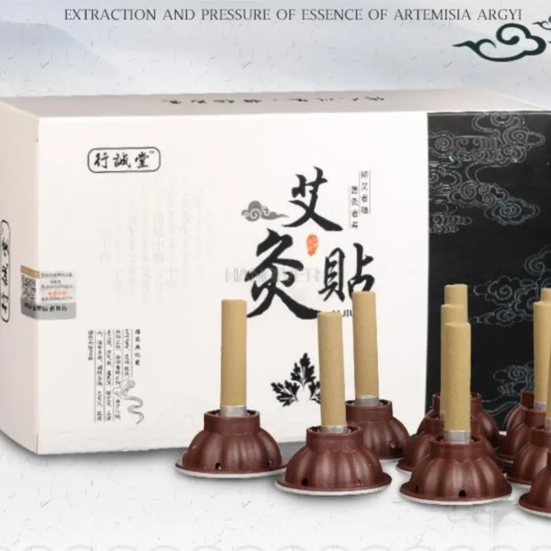 

60pcs/Set Moxibustion Stick Smokeless Roll Self-adhesive Moxa Chinese medical acupuncture points massage sticker